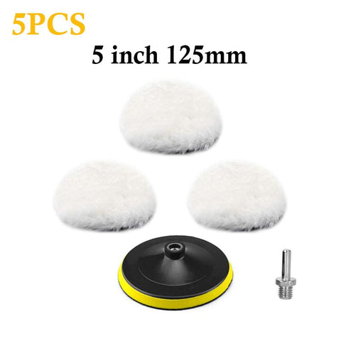 5Pcs Car Polishing Pad Set Wool Buffing Wheel Tool 3/4/5/6/7-AM00395-Veeddydropshipping