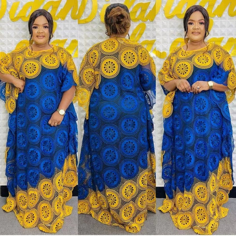 African Women Dashiki Long Evening Maxi Dresses-WF01666-Veeddydropshipping