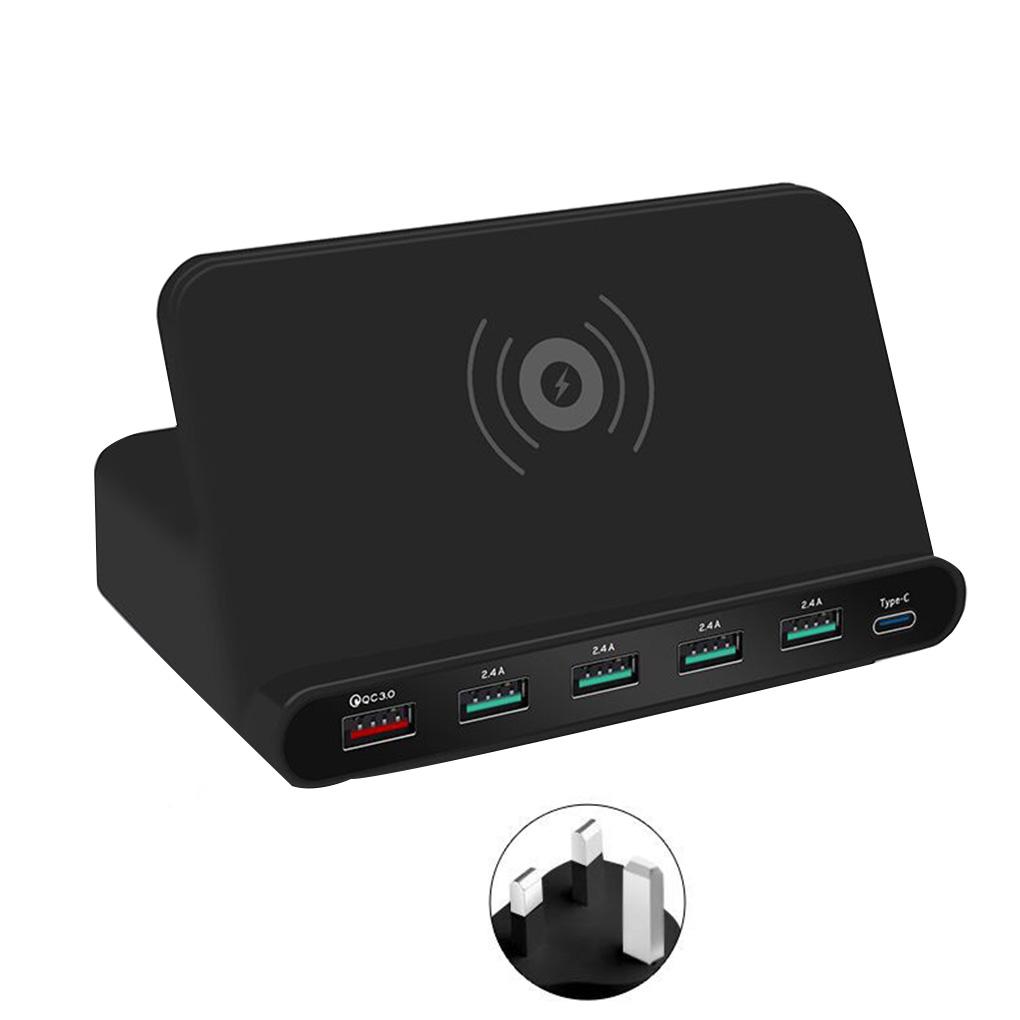 Smartphone Wireless Charger 3-in-1 USB Multi-port Fast Charging Adapter Smartphone Power Adapter-PA00523-Veeddydropshipping