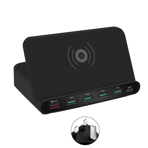 Smartphone Wireless Charger 3-in-1 USB Multi-port Fast Charging Adapter Smartphone Power Adapter-PA00523-Veeddydropshipping