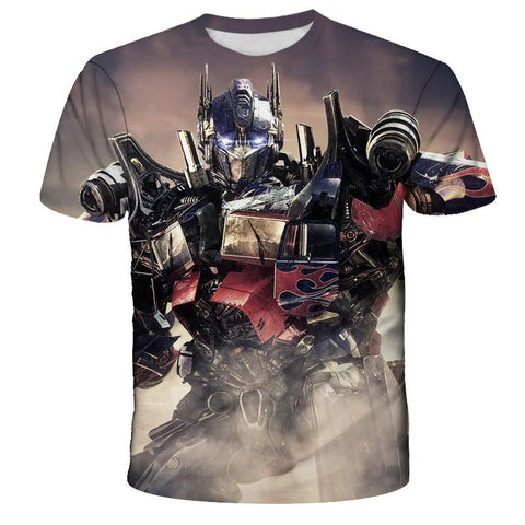 New 2022 Children clothes Transformers 3D Tshirts Children Casual-TB01160-Veeddydropshipping