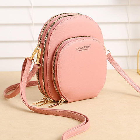 Crossbody Bag PU Female Large Capacity Mobile Phone Bag-BS00136-Veeddydropshipping