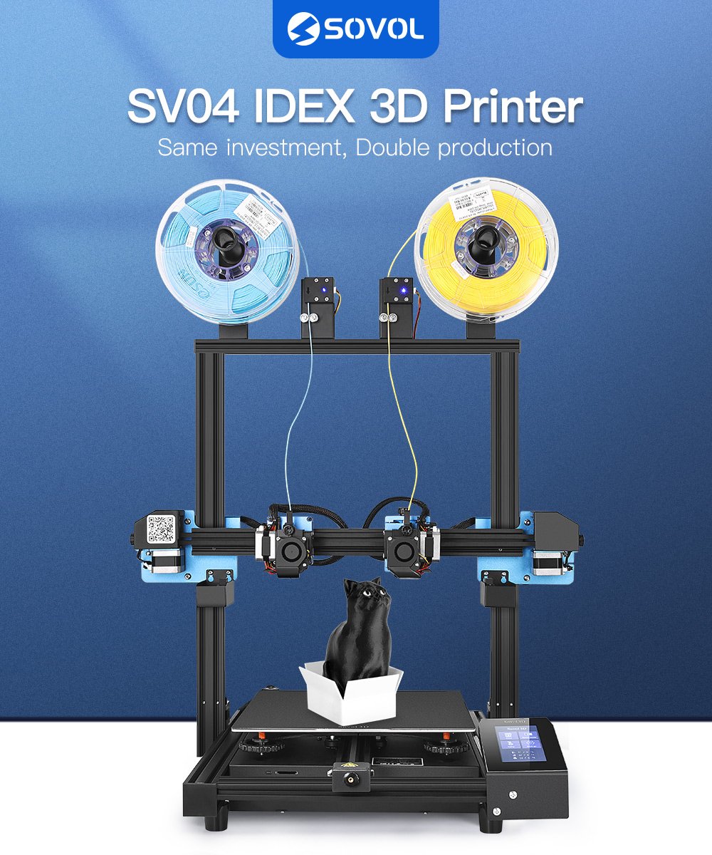 3D Printer Large Build Volume 300x300x400mm Independent Dual Extruder 3D Printer-Veeddydropshipping