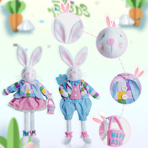 Cute Easter Huging Carrot Bunny Doll-HA00312-Veeddydropshipping