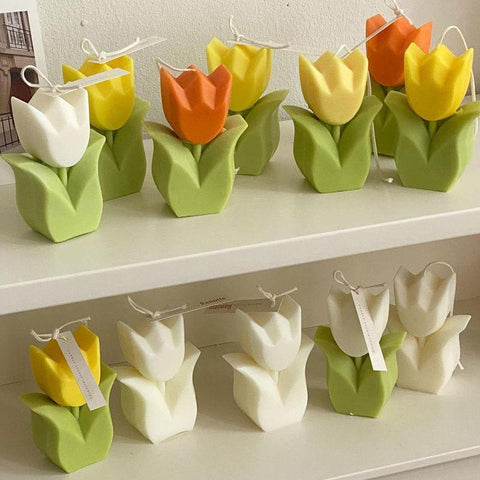 Tulip Scented Candles Home Decoration-HA00385-Veeddydropshipping
