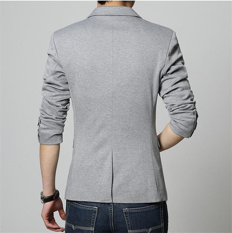 Autumn Fashion  High Quality Slim Suit Jacket Men Blazer-MF01326-Veeddydropshipping