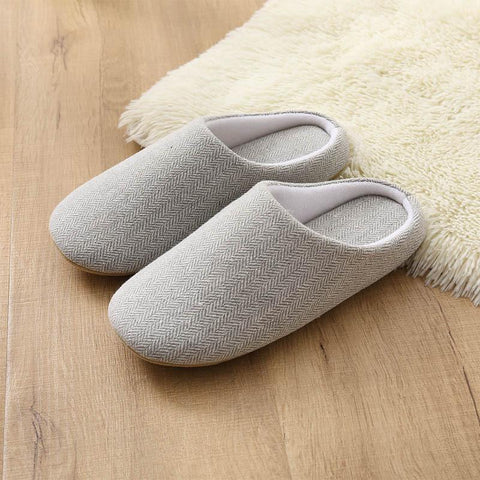 Home Man PVC Non-slip Flat Shoes Plush Warm Ladies-BS01096-Veeddydropshipping