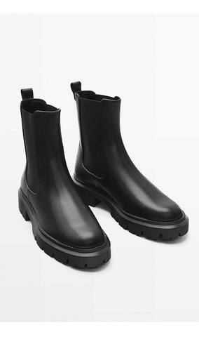 Platform Women Genuine Leather Leather Round Toe-BS00949-Veeddydropshipping