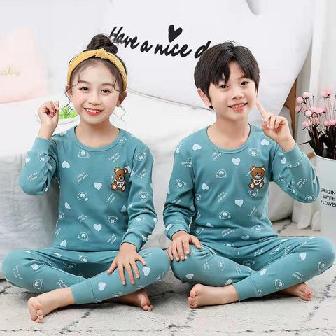 Kids Pajamas Christmas Sleepwear for Boys Girls Cotton Set Autumn-TB01074-Veeddydropshipping
