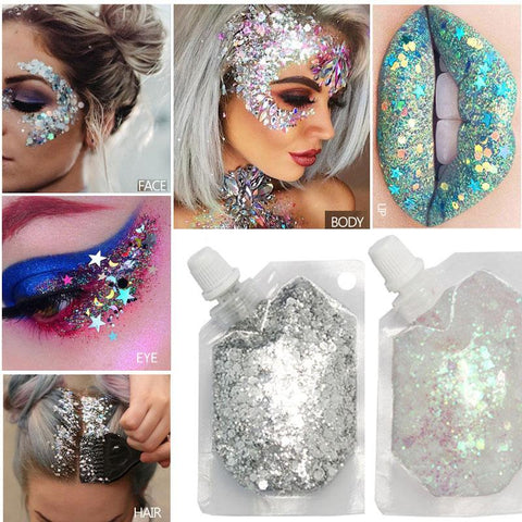 Face Jewels Eyeshadow Shimmer Face Eye Glitter-BH00613-Veeddydropshipping