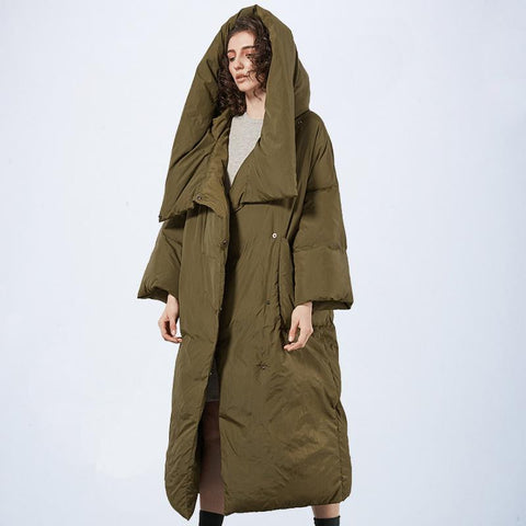 Winter Womens Oversized Hooded Parkas Coats-Veeddydropshipping