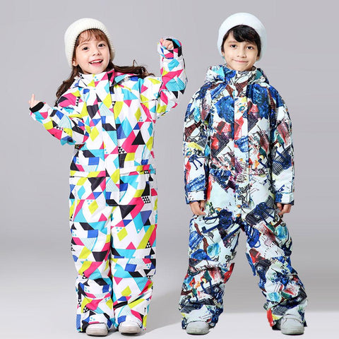 -30 Degree Children Ski Jumpsuit 2020 Winter Snowboard Jacket Boys and Girls -OS00732-Veeddydropshipping