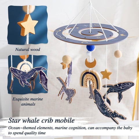 1pc Baby Wooden Bed Bell Ocean Animal Pendant Mobile Rattles-TB00817-Veeddydropshipping