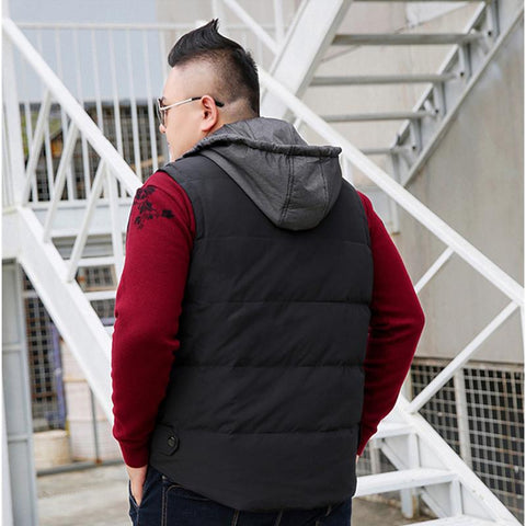 Vest SleevelesPlus Size 10XL 9XL 8XL 7XL White Duck Down Coat Big Belly-MF01217-Veeddydropshipping