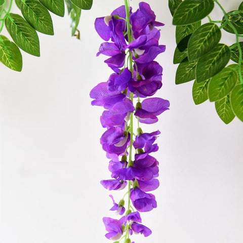 Flower String Artificial Wisteria Vine Garland Plants-HA00727-Veeddydropshipping