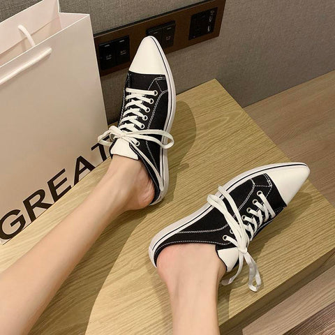 Sneakers Ladies Lace-up Casual Shoes Breathable-BS01439-Veeddydropshipping