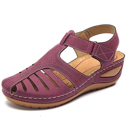 Retro Walking Shoes Slip On Beach Shoes Woman Slipper Soft-BS00865-Veeddydropshipping