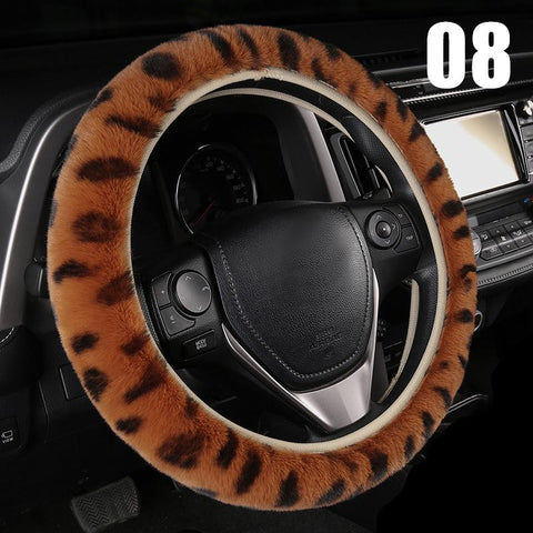 Cover Fur Imitation Rabbit Hair Soft Plush Gear Handbrake-AM01407-Veeddydropshipping