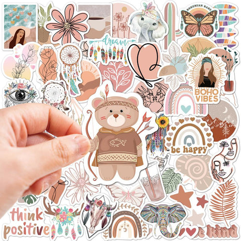 10/30/50pcs Cute Cartoon Art Bohemian Aesthetic Stickers Graffiti Decals-TB01640-Veeddydropshipping