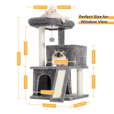 Cat Tree Luxury Cat Towers with Double Condos-HA01427-Veeddydropshipping