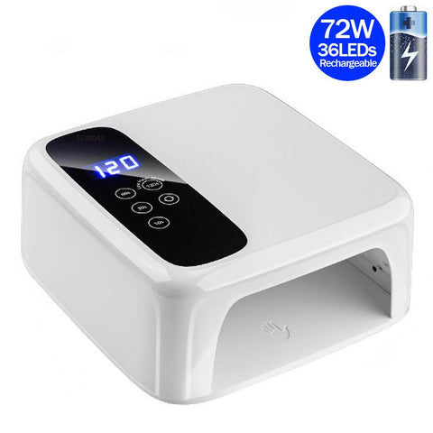 Led Nail Lamp UV 72W Rechargeable Professional Gel Nail Dryer -BH01078-Veeddydropshipping