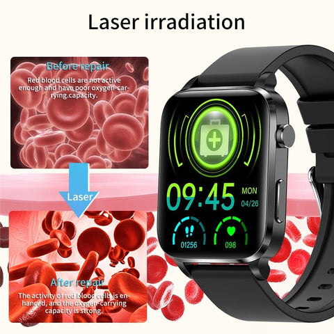 Smart Watch Men Laser Treatment Of Hypertension Hyperglycemia Heart -CE00543-Veeddydropshipping