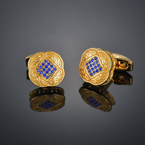 Gold Color Cufflinks Cuff Links for mens French -JW01319-Veeddydropshipping