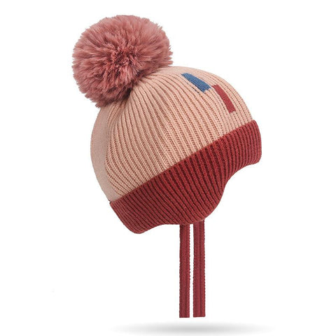 1-5Y Knitted Winter Baby Hat For Infant Boy Girl Woolen Hats With Ear Earflaps-TB00440-Veeddydropshipping