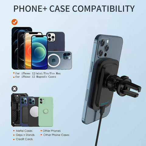 15W Fast Wireless Car Charger Mount Stand Automatic Air Vent-Veeddydropshipping