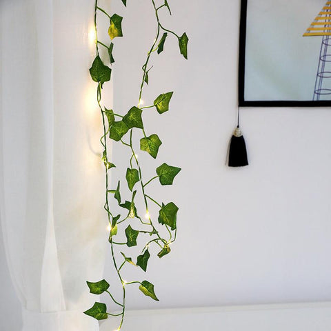 2M Artificial Plant Led String Light Creeper Green Leaf Ivy Vine for Home-TI00901-Veeddydropshipping