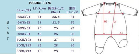 Baby bodysuit pyjamas kids clothes long sleeves children clothing-TB00334-Veeddydropshipping