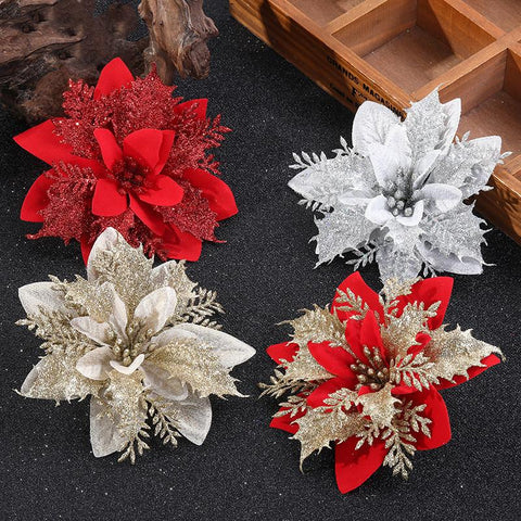 Christmas Flower Artificial Dlower Wreath Accessories-HA00649-Veeddydropshipping