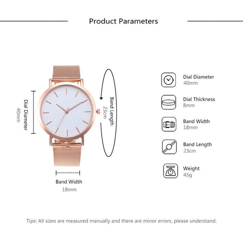 Luxury Rose Gold Watch Ladies Quartz Wrist Watch -JW01097-Veeddydropshipping