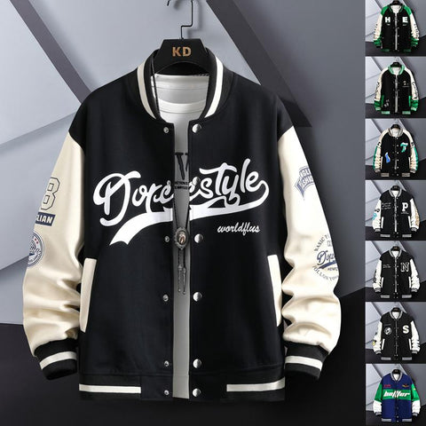 Slim Fit Unisex Baseball Uniform Bomber Jackets For-MF01073-Veeddydropshipping
