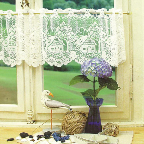 Lace Curtain Window Tulle Butterfly Curtains-HA01834-Veeddydropshipping