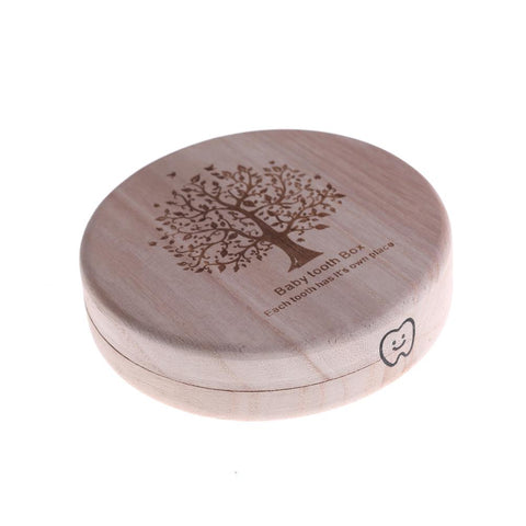 New Arrival Kids Baby Boy Girl Tooth Box Organizer Baby Save Milk Teeth Wood-TB00805-Veeddydropshipping