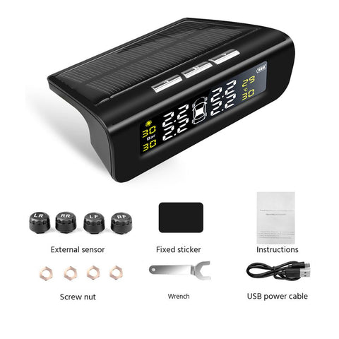 Smart Car TPMS Tire Pressure Monitoring System Solar Power Digital-AM00150-Veeddydropshipping