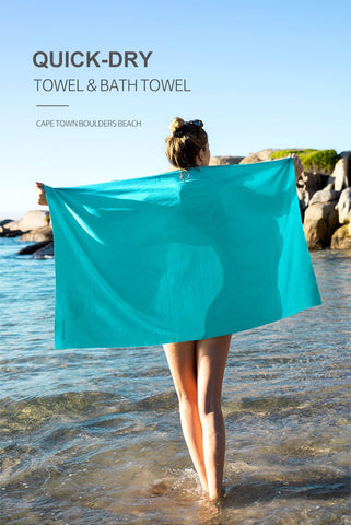 Beach Towel Compact Microfiber Towel Swimming Towel Antibacterial Quick Dry -OS00057-Veeddydropshipping