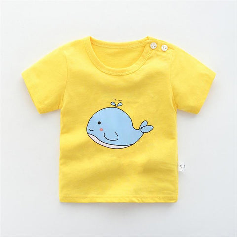 2023 Summer Shorts Sleeve Baby Girls T-shirts Cartoon Printed Toddler Girl-TB00971-Veeddydropshipping