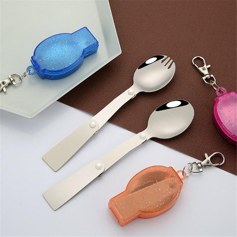 Stainless Pocket Spoon Fork Light Small Foldable Spoon Fork-OS01309-Veeddydropshipping
