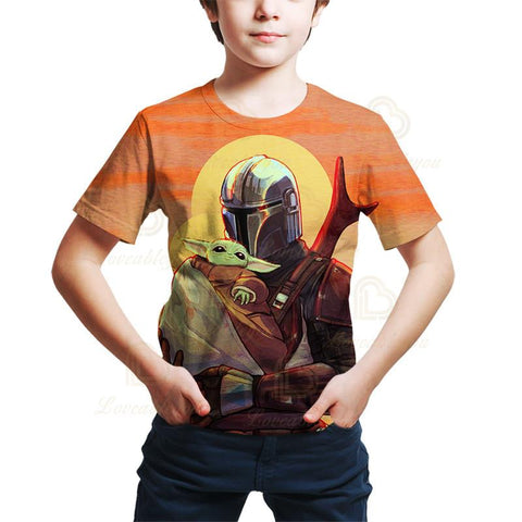 Baby Yoda Mandalore T Shirt Disney Men Women Children Wars T-shirt-TB01176-Veeddydropshipping