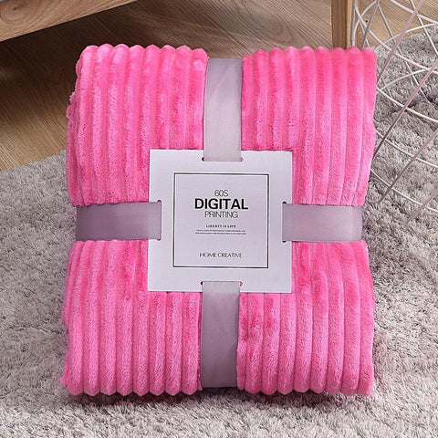 Warm Bed Cover Flannel Fleece Sofa Blankets-HA00445-Veeddydropshipping