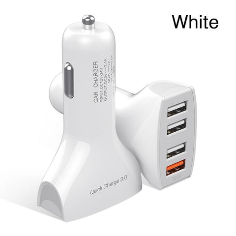 LOVECOM 30W 4 Ports Car Charger Quick Charge 3.0-PA01126-Veeddydropshipping