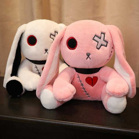 Dark Series Plush Rabbbit Toy Easter Bunny Doll Stuffed Gothic Rock-TB01553-Veeddydropshipping