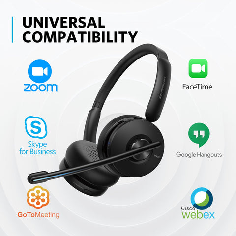 PowerConf H500 Charging Stand Bluetooth Dual-Ear Headset Microphone-CE01064-Veeddydropshipping