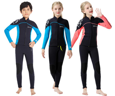 Kids Neoprene Swimsuit Girls Surfing Diving Suit Children Underwater Wetsuit Boys-OS00002-Veeddydropshipping