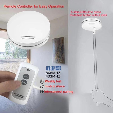 Wireless Remote Control Fire Safety Alarm Sound Sensor-CO00637-Veeddydropshipping
