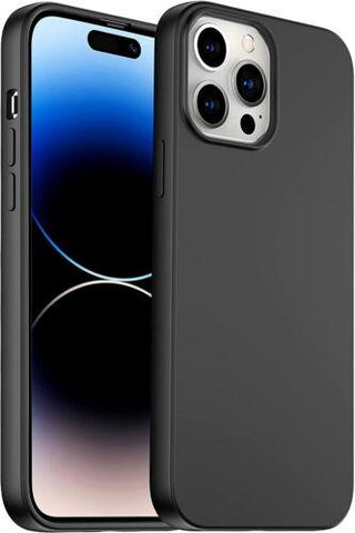 Case For iPhone Black  XR 14 13 12 11 Pro Max XS X  Shockproof Silicone Cover-PA00101+Veeddydropshipping