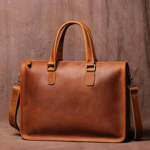 Men Briefcase for Laptop 14 Messenger Men&#39;s Leather Business-BS00449-Veeddydropshipping