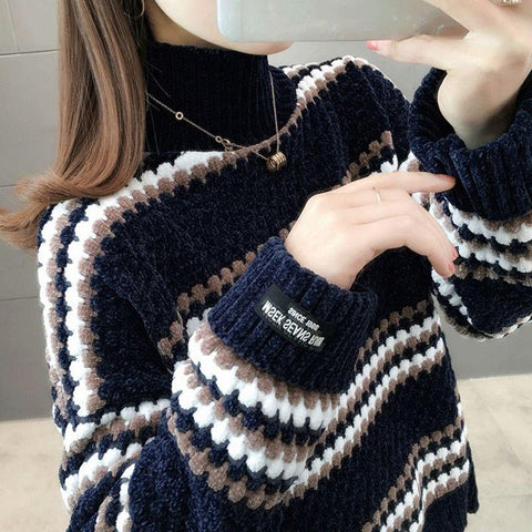 Women Warm Oversized Sweater Long Sleeve Pullover Jumper-Veeddydropshipping